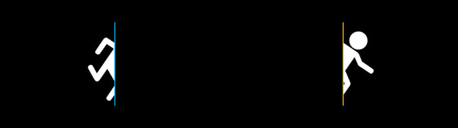 Portal 4k Man Through Portal Icon Wallpaper