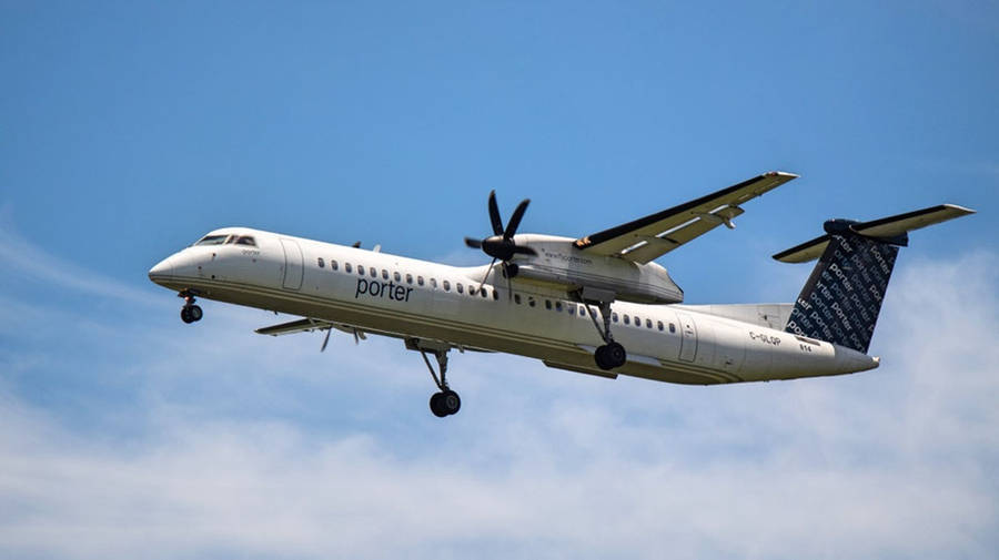 Porter Airlines Blue Aircraft Wallpaper