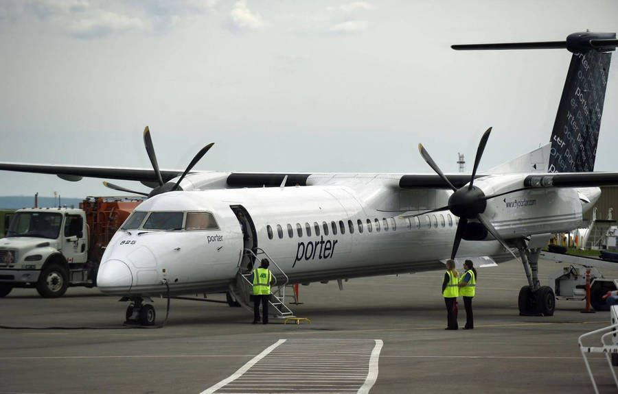 Porter Airlines Crew In Uniform Wallpaper