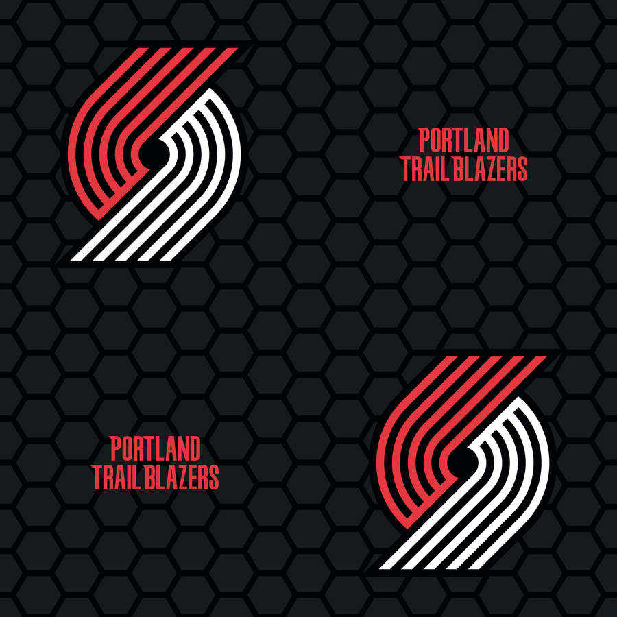 Portland Trail Blazers Hexagon Poster Wallpaper