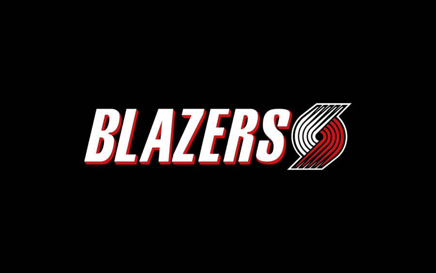 Portland Trail Blazers Logo On A Black Backdrop Wallpaper