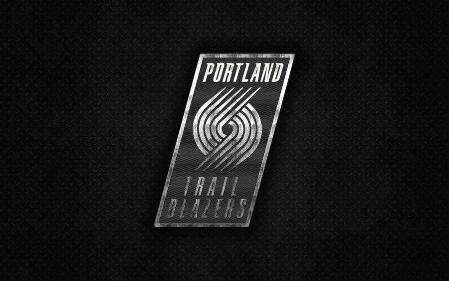 Portland Trail Blazers Metallic Black Wallpaper