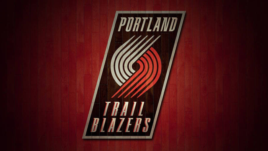 Portland Trail Blazers Wood Design Wallpaper