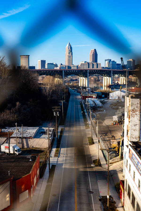 Portrait Key Tower In Cleveland Wallpaper