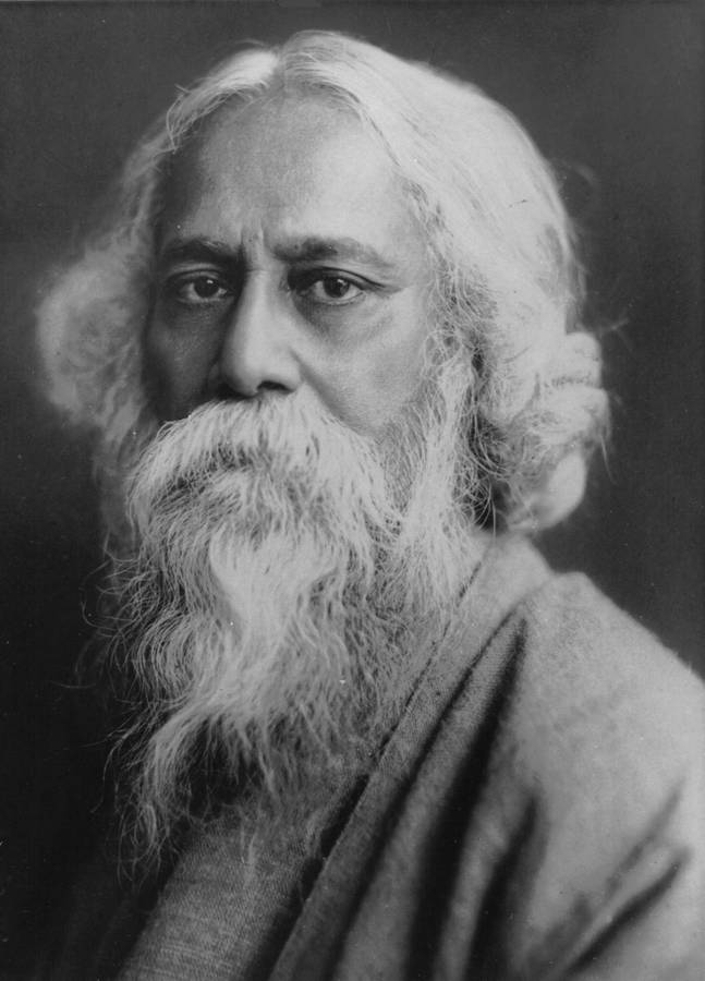 Portrait Of Rabindranath Tagore Wallpaper