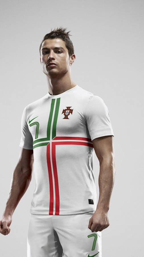 Portugal National Football Jersey Ronaldo Iphone Wallpaper