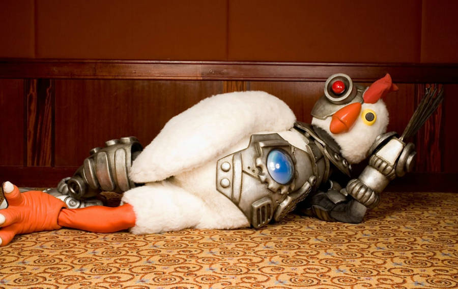 Posing Robot Chicken Wallpaper