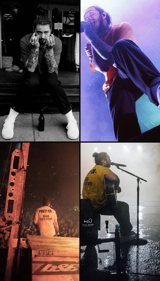 Post Malone Grid Collage Wallpaper