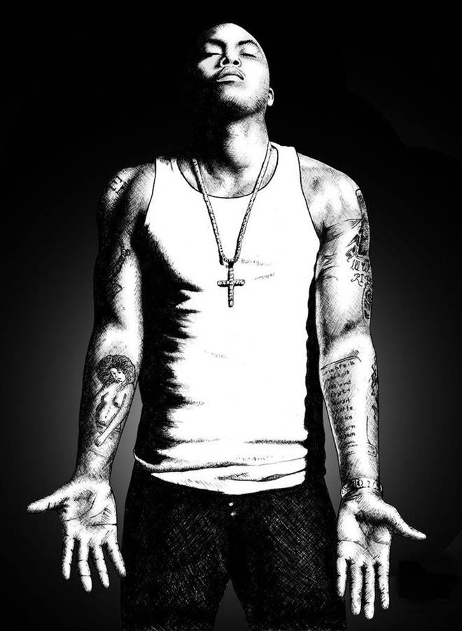 Poster Of American Rapper Nas Wallpaper