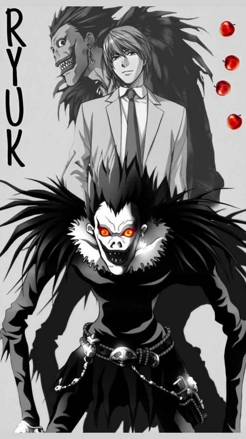 Poster Ryuk And Light Death Note Iphone Wallpaper