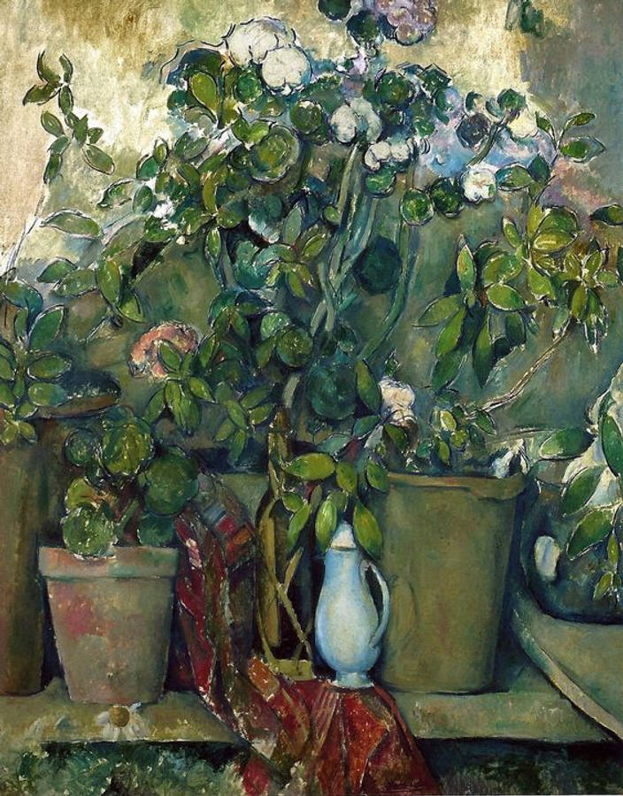 Potted Plants Famous Painting Wallpaper