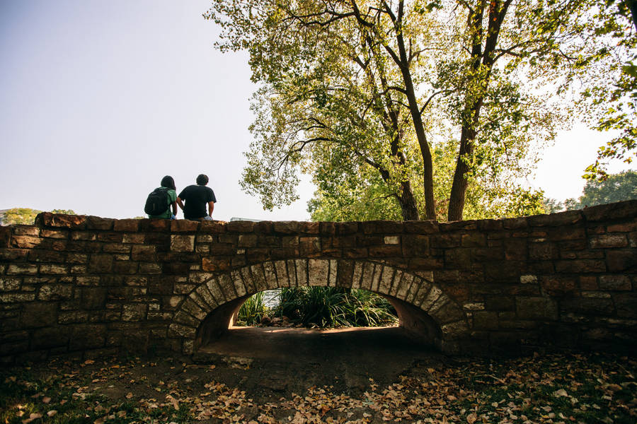 Potter Lake Bridge University Of Kansas Wallpaper