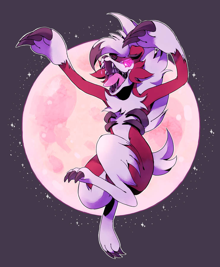 Pouncing Midnight Lycanroc Wallpaper