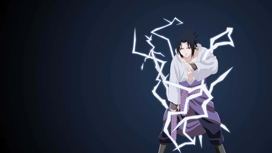 Power Of The Aura: Blue Sasuke Wallpaper