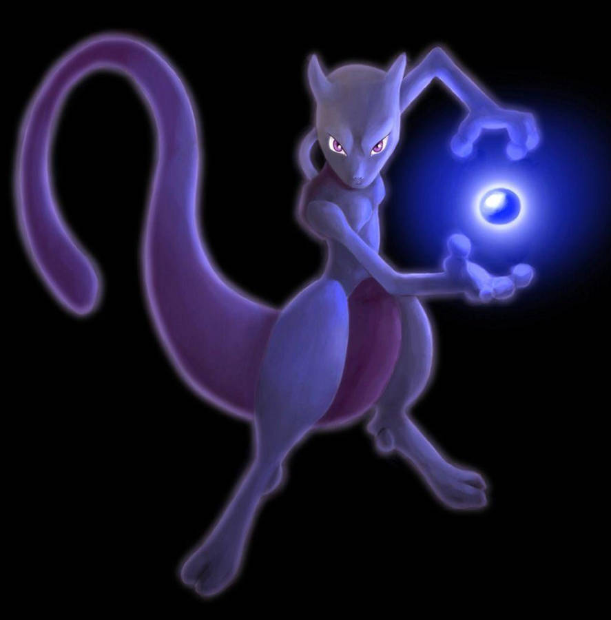 Powerful Art - Expressing The Potency Of Pokémon's Mewtwo Wallpaper