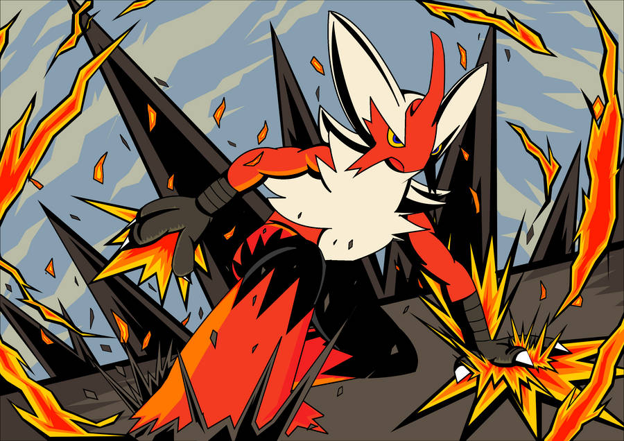 Powerful Fire Pokemon Blaziken Wallpaper