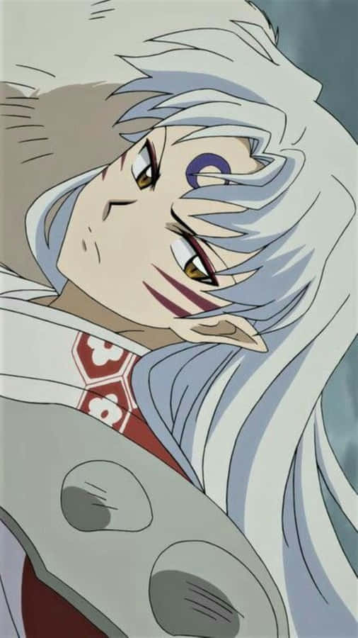 Powerful Sesshomaru In Action Wallpaper