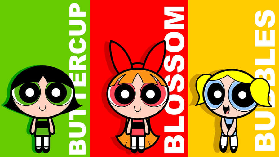 Powerpuff Girls Aesthetic Digital Illustration Wallpaper