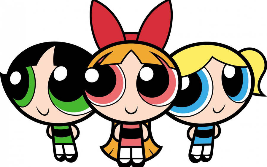 Powerpuff Girls White Background Wallpaper