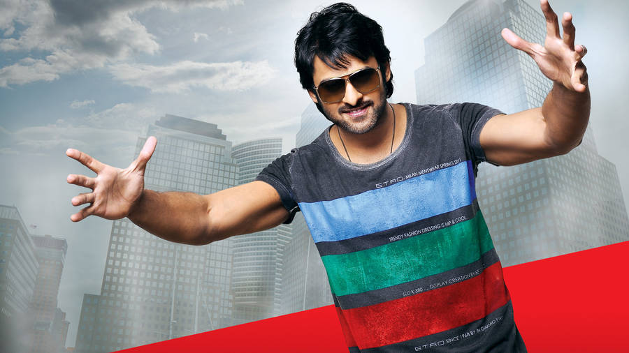 Prabhas Hd Hands Raised Wallpaper