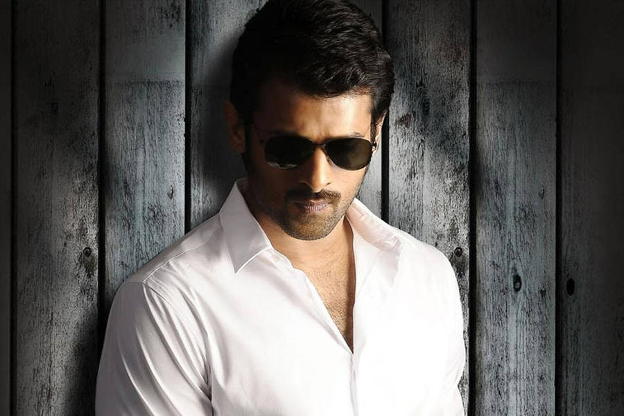 Prabhas Hd In White Button-up Shirt Wallpaper