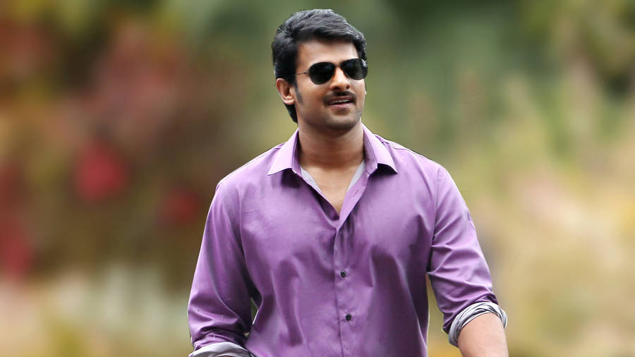 Prabhas Hd Purple Shirt Wallpaper