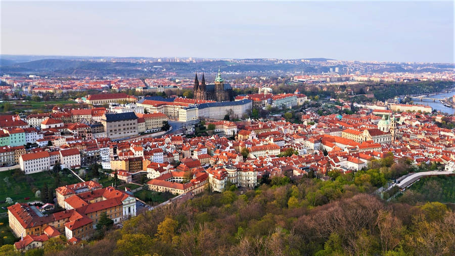 Prague Aerial View Czech Republic Wallpaper