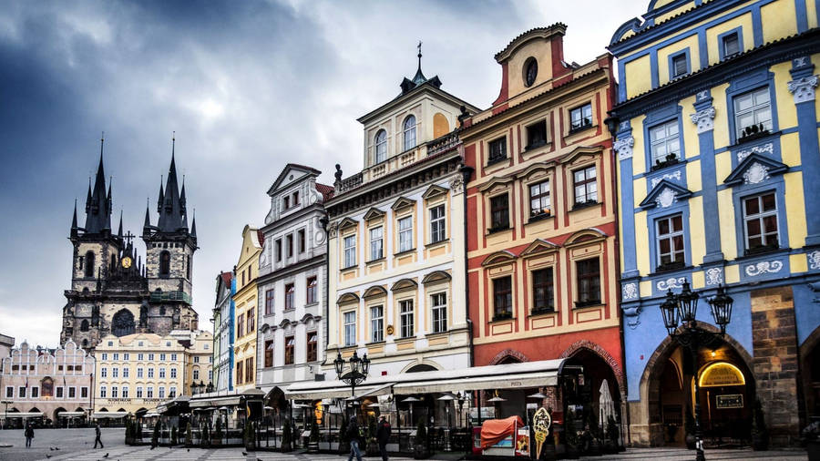 Prague Europe Dutch Houses Wallpaper