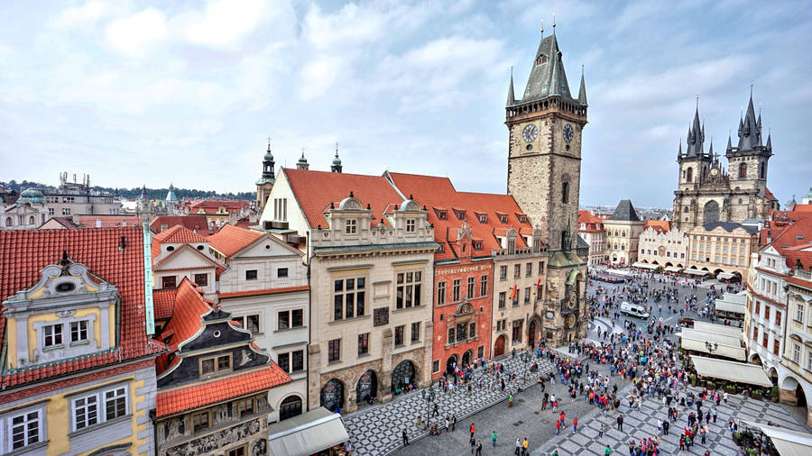 Prague Old Square Wallpaper