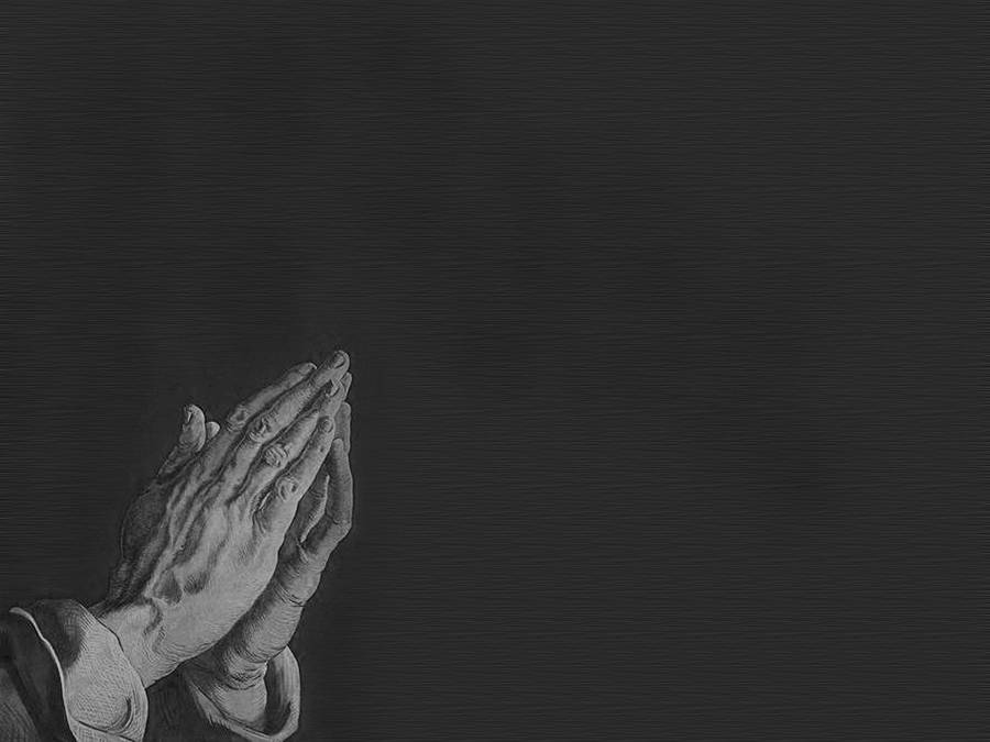 Prayer Monochrome Dark Hands Wallpaper