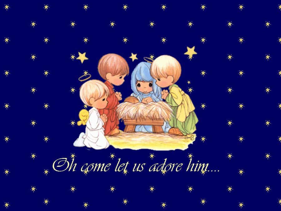 Precious Moments Nativity Scene Wallpaper