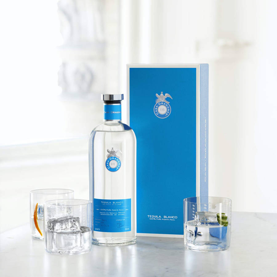 Premium Casa Dragones Tequila Blanco Awaiting Enjoyment Wallpaper