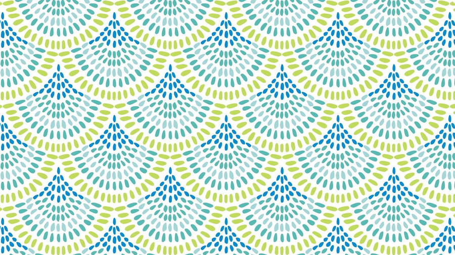 Preppy Blue Green Fans Wallpaper