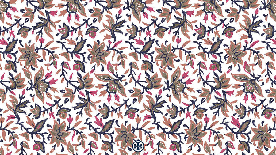 Preppy Floral Tory Burch Wallpaper