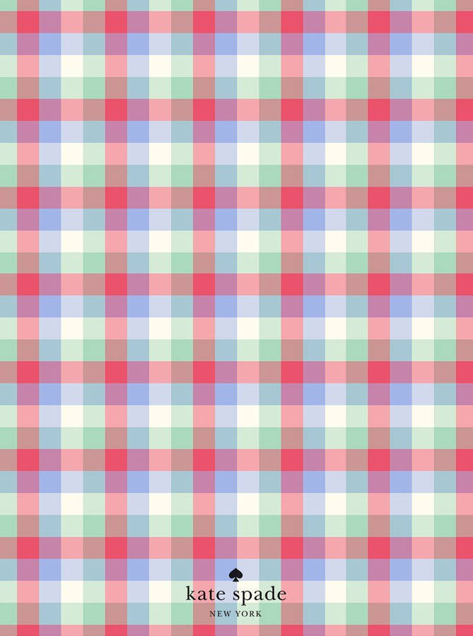 Preppy Kate Spade Plaid Pattern Wallpaper