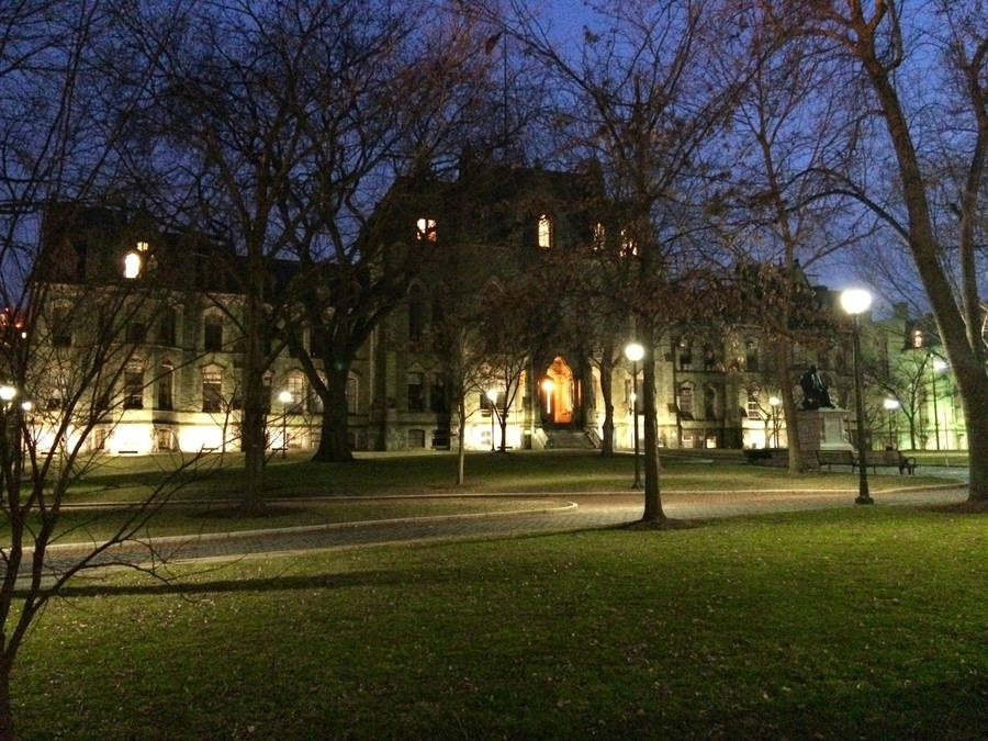 Prestigious University Of Pennsylvania College Hall Building. Wallpaper