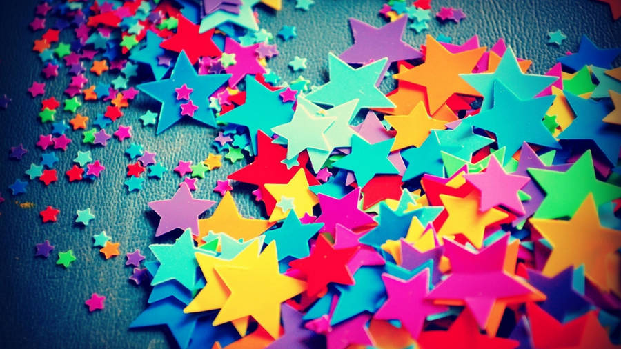 Pretty Background Stars Paper Cutouts Wallpaper