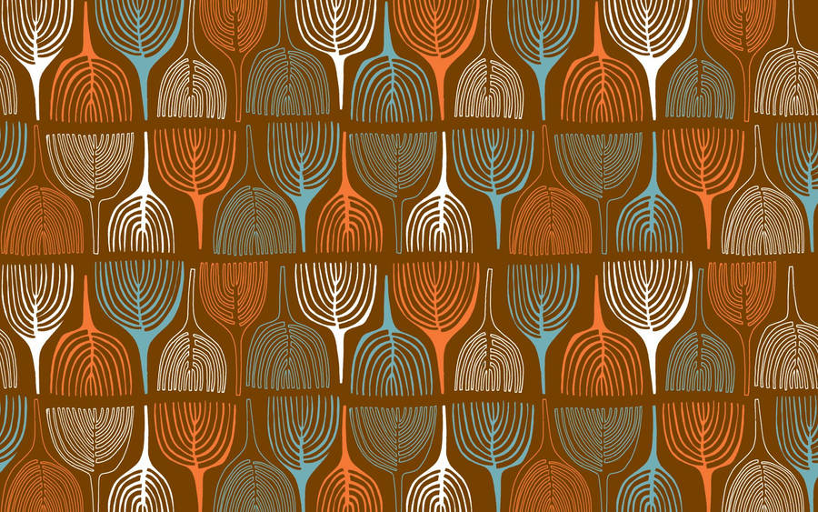 Pretty Doodle Style Tan Aesthetic Wallpaper