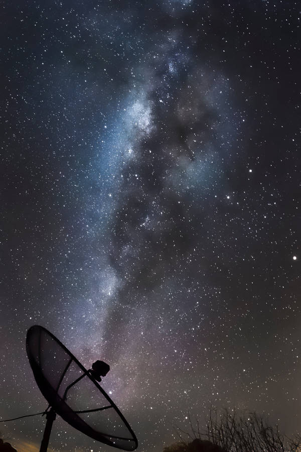 Pretty Galaxy Satellite Dish Wallpaper