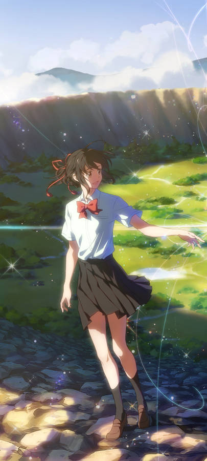 Pretty Mitsuha Kimi No Na Wa Phone Wallpaper