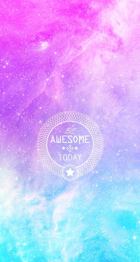 Pretty Pastel Galaxy Motivational Quote Wallpaper