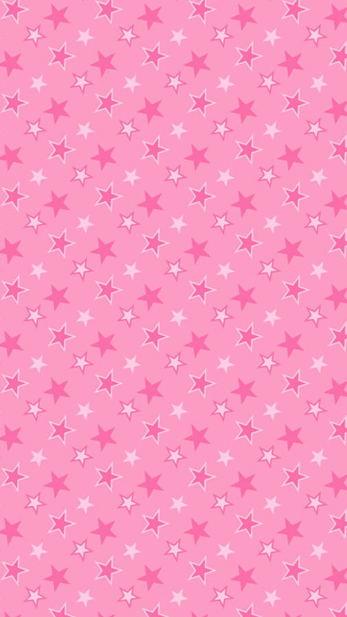 Pretty Pink Stars Lock Screen Wallpaper