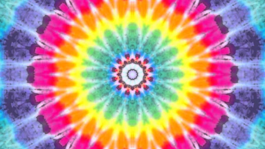 Pretty Tie Dye Abstract Flower Tapestry Wallpaper