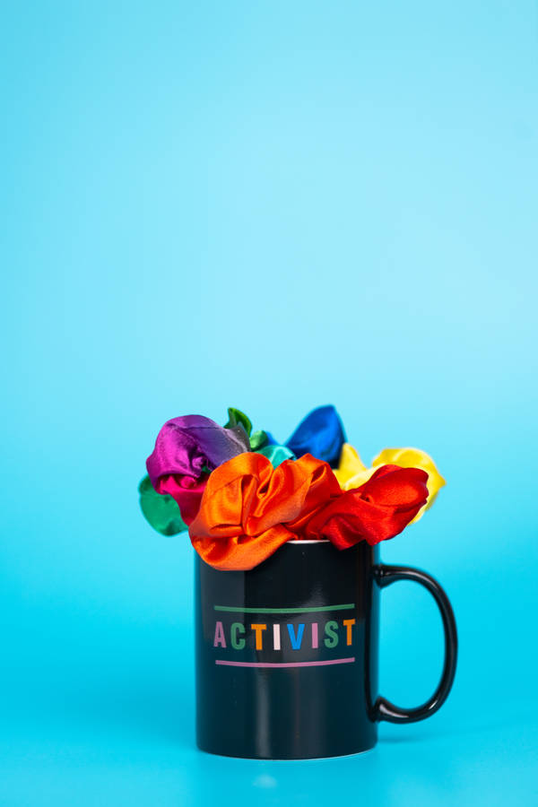 Pride Flag Activist Mug Wallpaper