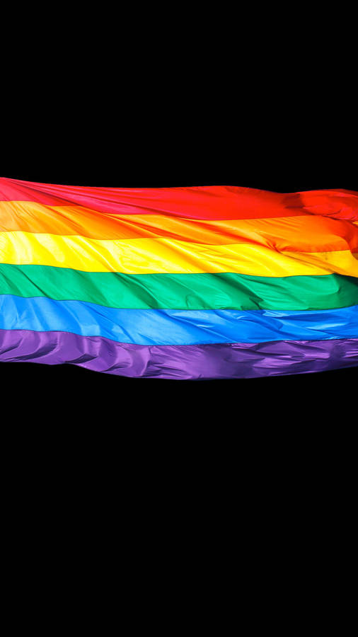 Pride Flag On Black Wallpaper