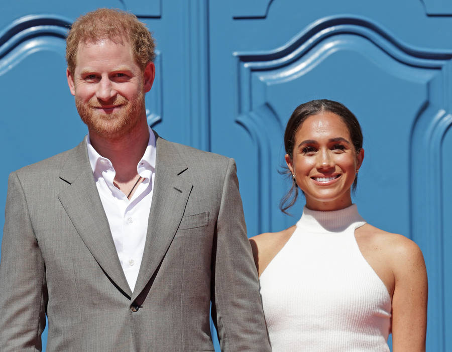 Prince Harry Smiling At A Royal Event Wallpaper