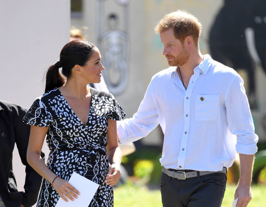 Prince Harry Ushering Meghan Wallpaper