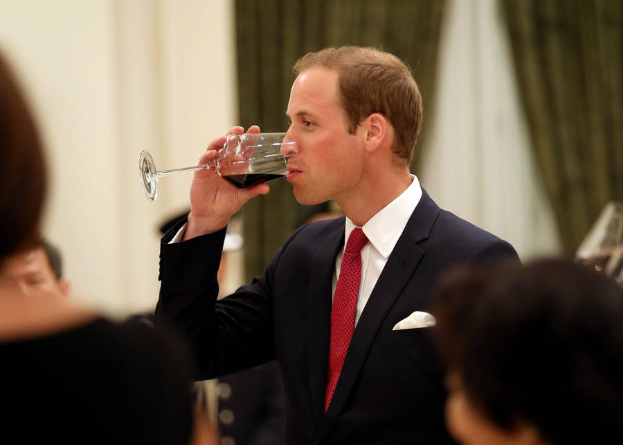 Prince William Drinking Wine Wallpaper