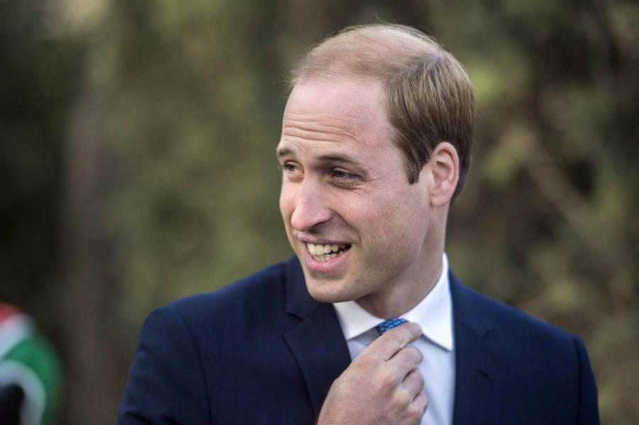 Prince William Fixing His Tie Wallpaper