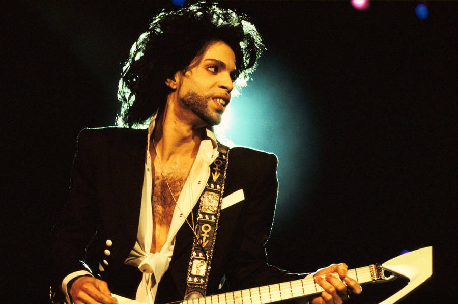 Prince With Guitar Wallpaper